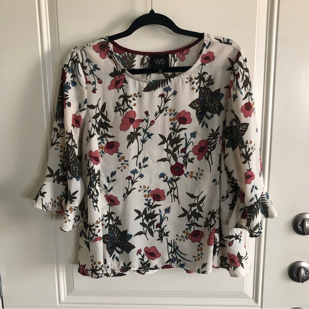 W5 Women’s Floral Blouse Top Size M